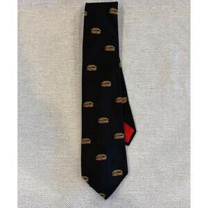Cable Car Clothiers San Francisco Tie Black Red Cable Car Motif Vintage USA